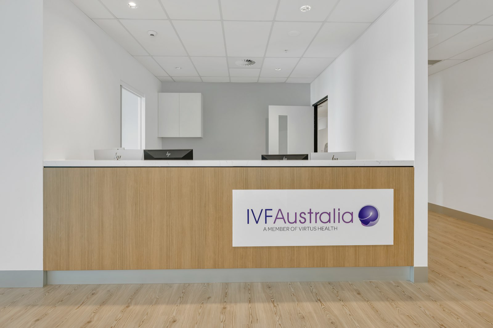 IVF Australia Frenchs Forest reception, a medical fitout wired and certified by North Side Cabling